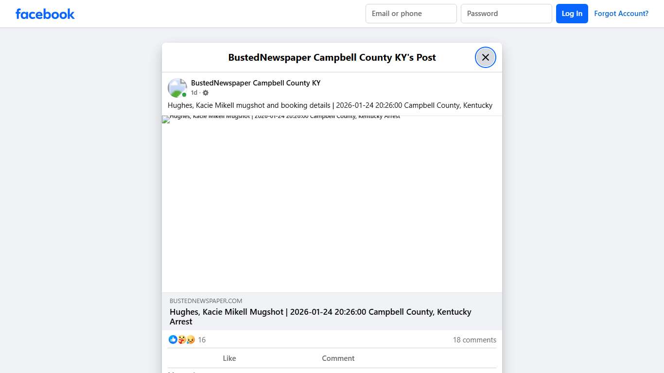 Hughes, Kacie Mikell... - BustedNewspaper Campbell County KY Facebook